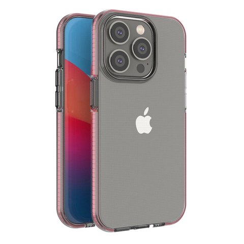 Spring Case etui iPhone 14 Pro silikonowy pokrowiec z ramką jasnoróżowe Spring Case etui iPhone 14 Pro silikonowy pokrowiec z ramką jasnoróżowe
