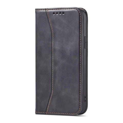 Magnet Fancy Case etui iPhone 14 Plus pokrowiec z klapką portfel podstawka czarne Magnet Fancy Case etui iPhone 14 Plus pokrowiec z klapką portfel podstawka czarne