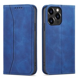 Magnet Fancy Case etui iPhone 14 Pro Max pokrowiec z klapką portfel podstawka niebieskie