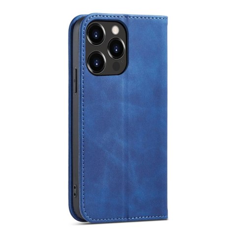 Magnet Fancy Case etui iPhone 14 Pro Max pokrowiec z klapką portfel podstawka niebieskie Magnet Fancy Case etui iPhone 14 Pro Max pokrowiec z klapką portfel podstawka niebieskie