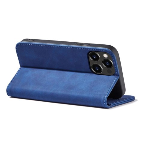 Magnet Fancy Case etui iPhone 14 Pro Max pokrowiec z klapką portfel podstawka niebieskie Magnet Fancy Case etui iPhone 14 Pro Max pokrowiec z klapką portfel podstawka niebieskie
