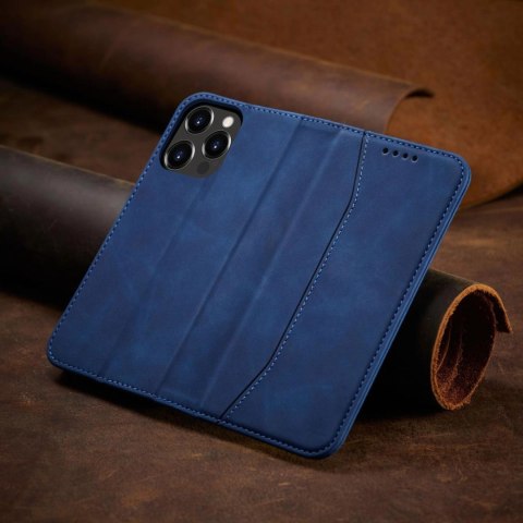 Magnet Fancy Case etui iPhone 14 Pro Max pokrowiec z klapką portfel podstawka niebieskie Magnet Fancy Case etui iPhone 14 Pro Max pokrowiec z klapką portfel podstawka niebieskie