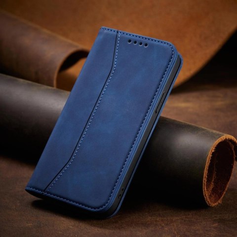 Magnet Fancy Case etui iPhone 14 Pro pokrowiec z klapką portfel podstawka niebieskie Magnet Fancy Case etui iPhone 14 Pro pokrowiec z klapką portfel podstawka niebieskie
