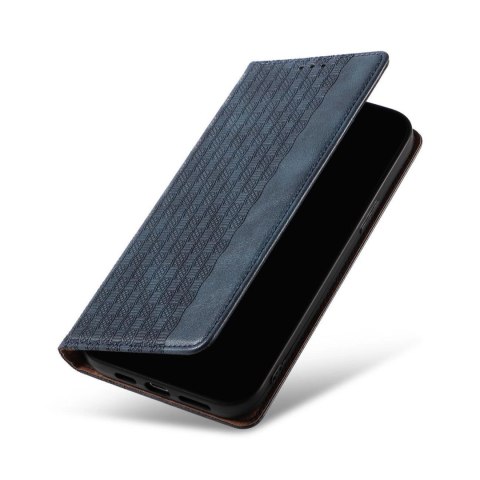 Magnet Strap Case etui iPhone 14 Plus pokrowiec z klapką portfel mini smycz podstawka niebieskie Magnet Strap Case etui iPhone 14 Plus pokrowiec z klapką portfel mini smycz podstawka niebieskie