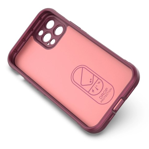 Magic Shield Case etui do iPhone 12 Pro elastyczny pancerny pokrowiec burgundowy Magic Shield Case etui do iPhone 12 Pro elastyczny pancerny pokrowiec burgundowy