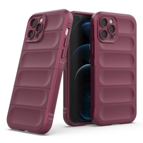 Magic Shield Case etui do iPhone 12 Pro elastyczny pancerny pokrowiec burgundowy Magic Shield Case etui do iPhone 12 Pro elastyczny pancerny pokrowiec burgundowy