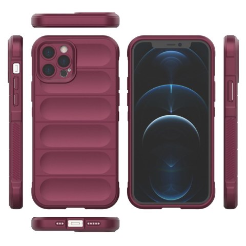 Magic Shield Case etui do iPhone 12 Pro elastyczny pancerny pokrowiec burgundowy Magic Shield Case etui do iPhone 12 Pro elastyczny pancerny pokrowiec burgundowy