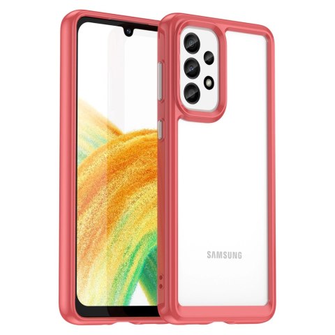 Outer Space Case etui do Samsung Galaxy A33 5G pokrowiec z elastyczną ramką czerwone Outer Space Case etui do Samsung Galaxy A33 5G pokrowiec z elastyczną ramką czerwone