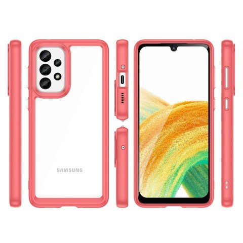 Outer Space Case etui do Samsung Galaxy A33 5G pokrowiec z elastyczną ramką czerwone Outer Space Case etui do Samsung Galaxy A33 5G pokrowiec z elastyczną ramką czerwone