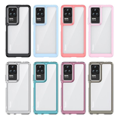 Outer Space Case etui Xiaomi Poco F4 5G pokrowiec z elastyczną ramką czarne Outer Space Case etui Xiaomi Poco F4 5G pokrowiec z elastyczną ramką czarne
