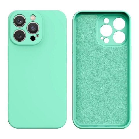 Silicone case etui iPhone 14 Plus silikonowy pokrowiec miętowozielone Silicone case etui iPhone 14 Plus silikonowy pokrowiec miętowozielone