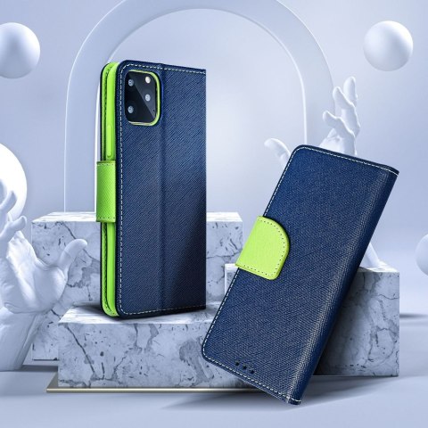 Kabura FANCY Book do SAMSUNG S24 granatowo limonkowy Kabura FANCY Book do SAMSUNG S24 granatowo limonkowy