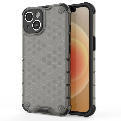 Honeycomb etui iPhone 14 Plus pancerny hybrydowy pokrowiec czarne Honeycomb etui iPhone 14 Plus pancerny hybrydowy pokrowiec czarne