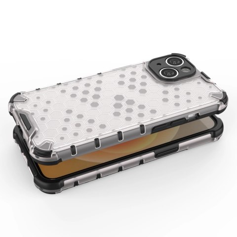 Honeycomb etui iPhone 14 Plus pancerny hybrydowy pokrowiec czarne Honeycomb etui iPhone 14 Plus pancerny hybrydowy pokrowiec czarne