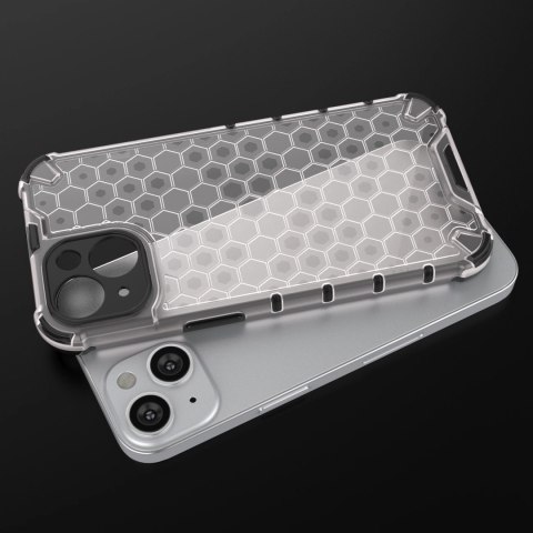 Honeycomb etui iPhone 14 Plus pancerny hybrydowy pokrowiec czarne Honeycomb etui iPhone 14 Plus pancerny hybrydowy pokrowiec czarne