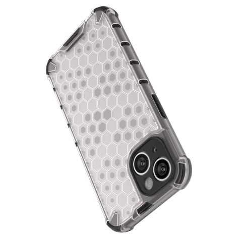 Honeycomb etui iPhone 14 Plus pancerny hybrydowy pokrowiec czarne Honeycomb etui iPhone 14 Plus pancerny hybrydowy pokrowiec czarne