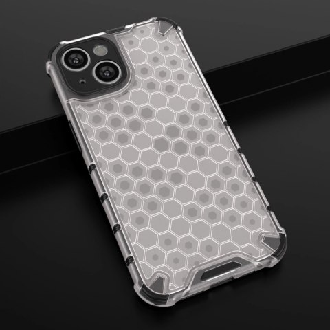 Honeycomb etui iPhone 14 Plus pancerny hybrydowy pokrowiec czarne Honeycomb etui iPhone 14 Plus pancerny hybrydowy pokrowiec czarne