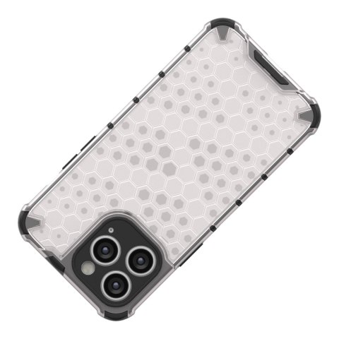 Honeycomb etui iPhone 14 Pro pancerny hybrydowy pokrowiec czarne Honeycomb etui iPhone 14 Pro pancerny hybrydowy pokrowiec czarne