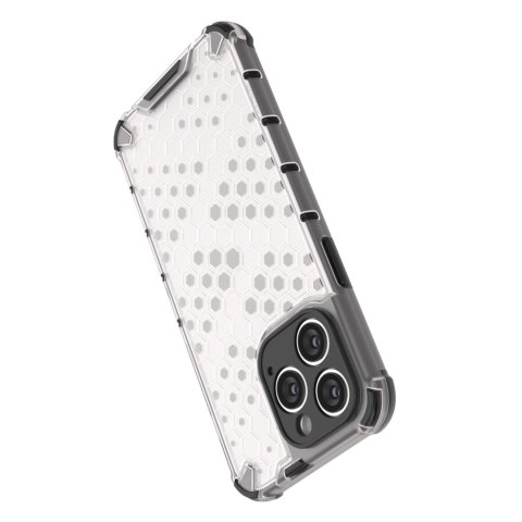 Honeycomb etui iPhone 14 Pro pancerny hybrydowy pokrowiec czarne Honeycomb etui iPhone 14 Pro pancerny hybrydowy pokrowiec czarne