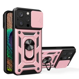 Hybrid Armor Camshield etui iPhone 14 Pro pancerny pokrowiec z osłoną na aparat różowe