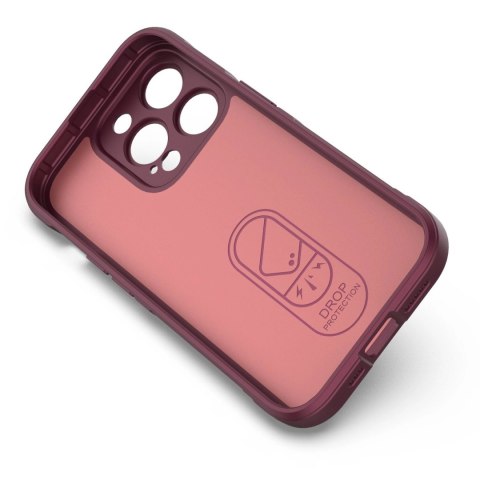 Magic Shield Case etui do iPhone 14 Pro elastyczny pancerny pokrowiec burgundowy Magic Shield Case etui do iPhone 14 Pro elastyczny pancerny pokrowiec burgundowy