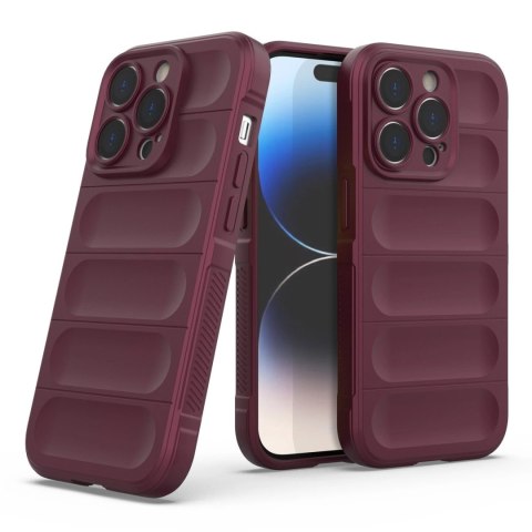 Magic Shield Case etui do iPhone 14 Pro elastyczny pancerny pokrowiec burgundowy Magic Shield Case etui do iPhone 14 Pro elastyczny pancerny pokrowiec burgundowy