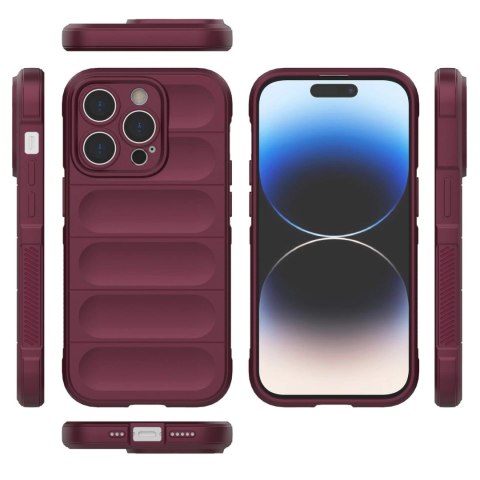 Magic Shield Case etui do iPhone 14 Pro elastyczny pancerny pokrowiec burgundowy Magic Shield Case etui do iPhone 14 Pro elastyczny pancerny pokrowiec burgundowy