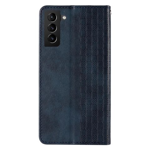 Magnet Strap Case etui Samsung Galaxy A23 5G pokrowiec z klapką portfel mini smycz podstawka niebieskie Magnet Strap Case etui Samsung Galaxy A23 5G pokrowiec z klapką portfel mini smycz podstawka niebieskie