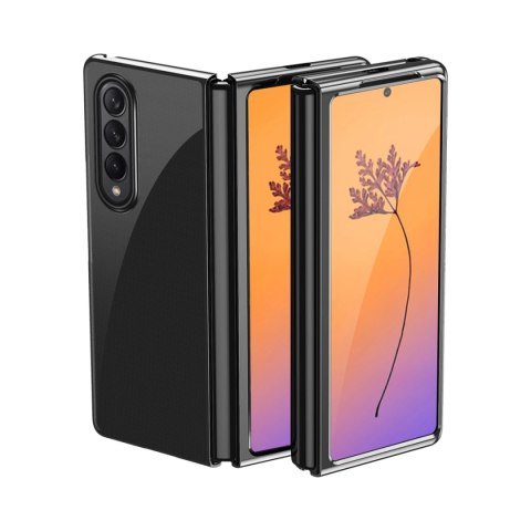 Plating Case etui Samsung Galaxy Z Fold 4 pokrowiec z metaliczną ramką czarne Plating Case etui Samsung Galaxy Z Fold 4 pokrowiec z metaliczną ramką czarne