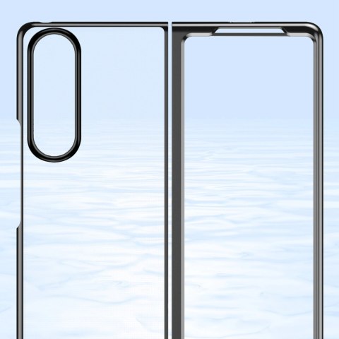 Plating Case etui Samsung Galaxy Z Fold 4 pokrowiec z metaliczną ramką czarne Plating Case etui Samsung Galaxy Z Fold 4 pokrowiec z metaliczną ramką czarne