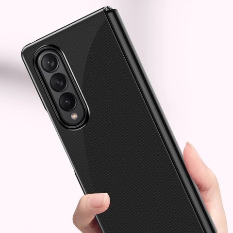 Plating Case etui Samsung Galaxy Z Fold 4 pokrowiec z metaliczną ramką czarne Plating Case etui Samsung Galaxy Z Fold 4 pokrowiec z metaliczną ramką czarne