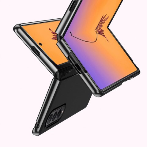 Plating Case etui Samsung Galaxy Z Fold 4 pokrowiec z metaliczną ramką czarne Plating Case etui Samsung Galaxy Z Fold 4 pokrowiec z metaliczną ramką czarne