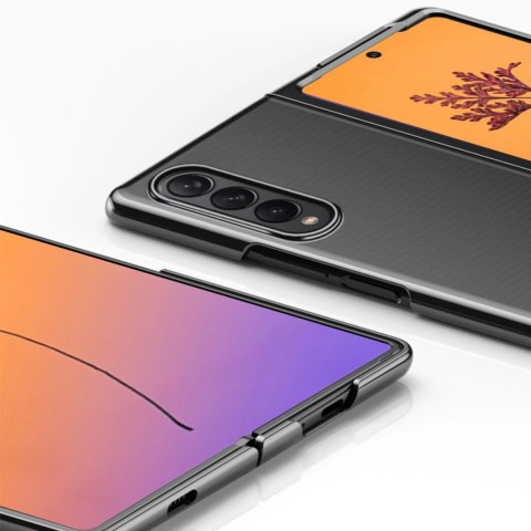 Plating Case etui Samsung Galaxy Z Fold 4 pokrowiec z metaliczną ramką czarne Plating Case etui Samsung Galaxy Z Fold 4 pokrowiec z metaliczną ramką czarne