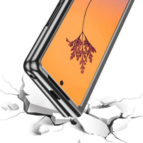 Plating Case etui Samsung Galaxy Z Fold 4 pokrowiec z metaliczną ramką różowe Plating Case etui Samsung Galaxy Z Fold 4 pokrowiec z metaliczną ramką różowe