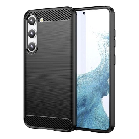 Carbon Case etui Samsung Galaxy S23+ elastyczny silikonowy karbonowy pokrowiec czarne Carbon Case etui Samsung Galaxy S23+ elastyczny silikonowy karbonowy pokrowiec czarne