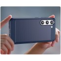 Carbon Case etui Samsung Galaxy S23+ elastyczny silikonowy karbonowy pokrowiec niebieskie Carbon Case etui Samsung Galaxy S23+ elastyczny silikonowy karbonowy pokrowiec niebieskie