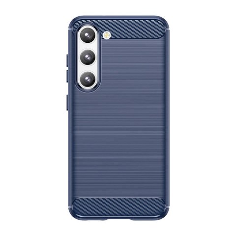 Carbon Case etui Samsung Galaxy S23 elastyczny silikonowy karbonowy pokrowiec niebieskie Carbon Case etui Samsung Galaxy S23 elastyczny silikonowy karbonowy pokrowiec niebieskie