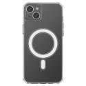 Etui magnetyczne Clear Magnetic Case z MagSafe do iPhone 14 Plus ze srebrnym ringiem - przezroczyste