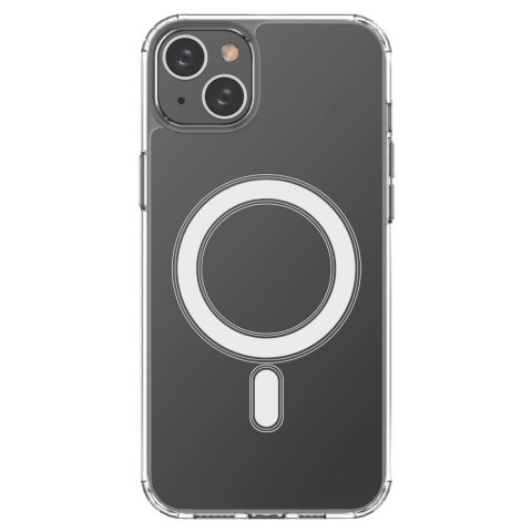Etui magnetyczne Clear Magnetic Case z MagSafe do iPhone 14 Plus ze srebrnym ringiem - przezroczyste Etui magnetyczne Clear Magnetic Case z MagSafe do iPhone 14 Plus ze srebrnym ringiem - przezroczyste