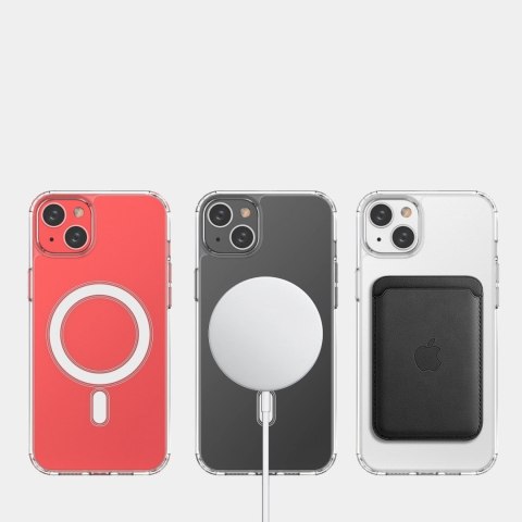 Etui magnetyczne Clear Magnetic Case z MagSafe do iPhone 14 Plus ze srebrnym ringiem - przezroczyste Etui magnetyczne Clear Magnetic Case z MagSafe do iPhone 14 Plus ze srebrnym ringiem - przezroczyste