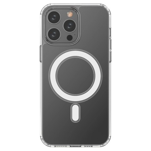 Etui magnetyczne Clear Magnetic Case z MagSafe do iPhone 14 Pro Max ze srebrnym ringiem - przezroczyste Etui magnetyczne Clear Magnetic Case z MagSafe do iPhone 14 Pro Max ze srebrnym ringiem - przezroczyste