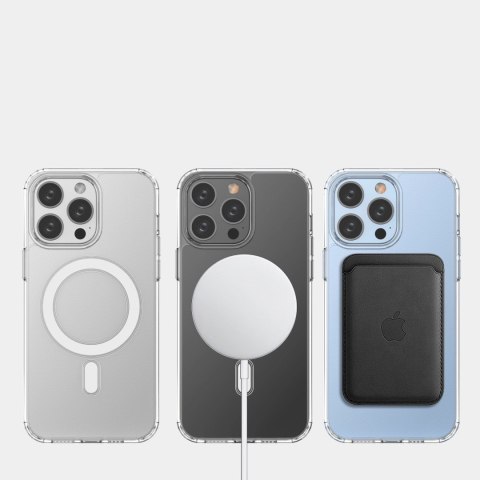 Etui magnetyczne Clear Magnetic Case z MagSafe do iPhone 14 Pro Max ze srebrnym ringiem - przezroczyste Etui magnetyczne Clear Magnetic Case z MagSafe do iPhone 14 Pro Max ze srebrnym ringiem - przezroczyste
