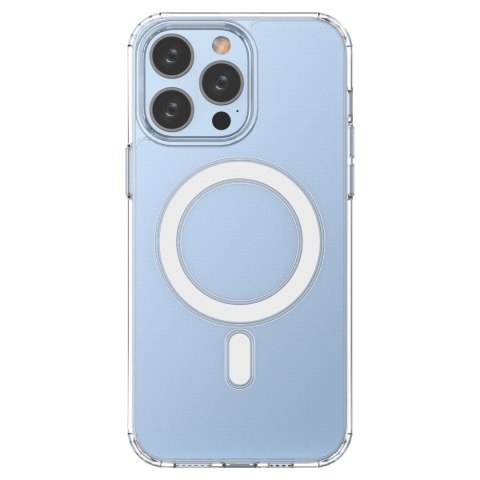 Etui magnetyczne Clear Magnetic Case z MagSafe do iPhone 14 Pro Max ze srebrnym ringiem - przezroczyste Etui magnetyczne Clear Magnetic Case z MagSafe do iPhone 14 Pro Max ze srebrnym ringiem - przezroczyste