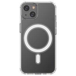 Etui magnetyczne Clear Magnetic Case z MagSafe do iPhone 14 ze srebrnym ringiem - przezroczyste