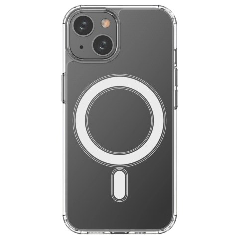 Etui magnetyczne Clear Magnetic Case z MagSafe do iPhone 14 ze srebrnym ringiem - przezroczyste Etui magnetyczne Clear Magnetic Case z MagSafe do iPhone 14 ze srebrnym ringiem - przezroczyste