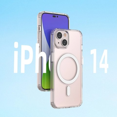 Etui magnetyczne Clear Magnetic Case z MagSafe do iPhone 14 ze srebrnym ringiem - przezroczyste Etui magnetyczne Clear Magnetic Case z MagSafe do iPhone 14 ze srebrnym ringiem - przezroczyste