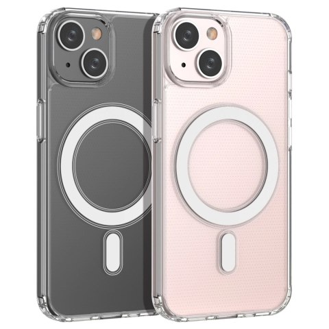 Etui magnetyczne Clear Magnetic Case z MagSafe do iPhone 14 ze srebrnym ringiem - przezroczyste Etui magnetyczne Clear Magnetic Case z MagSafe do iPhone 14 ze srebrnym ringiem - przezroczyste