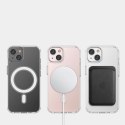 Etui magnetyczne Clear Magnetic Case z MagSafe do iPhone 14 ze srebrnym ringiem - przezroczyste