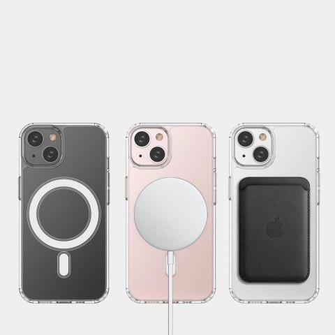 Etui magnetyczne Clear Magnetic Case z MagSafe do iPhone 14 ze srebrnym ringiem - przezroczyste Etui magnetyczne Clear Magnetic Case z MagSafe do iPhone 14 ze srebrnym ringiem - przezroczyste