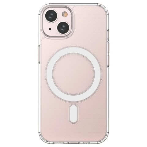 Etui magnetyczne Clear Magnetic Case z MagSafe do iPhone 14 ze srebrnym ringiem - przezroczyste Etui magnetyczne Clear Magnetic Case z MagSafe do iPhone 14 ze srebrnym ringiem - przezroczyste